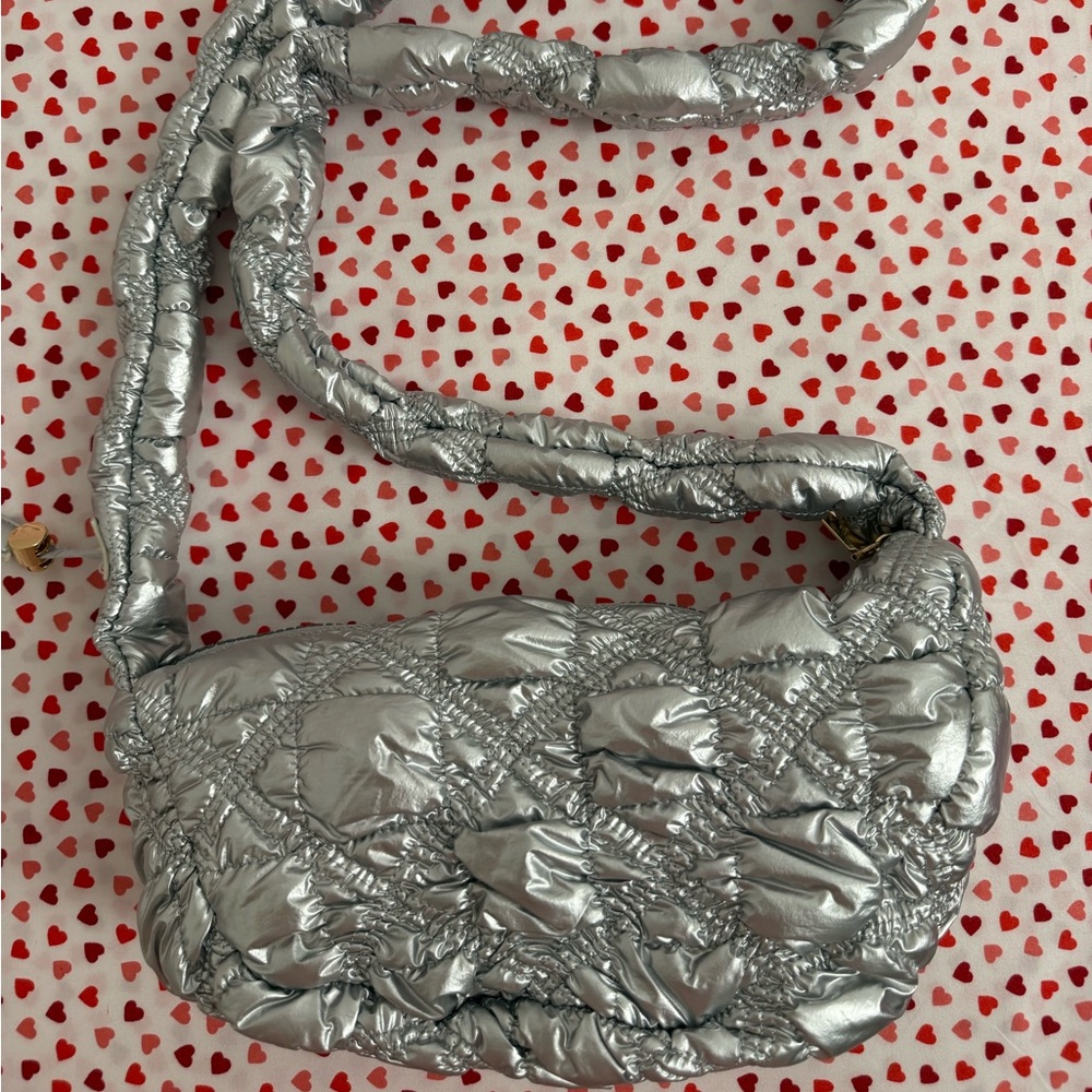 Silver Quilted Women's Bag